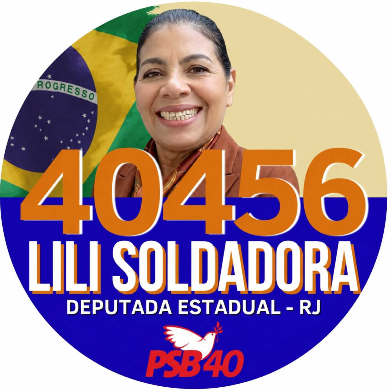 Lili Soldadora, candidata a Deputada Estadual pelo Rio de Janeiro